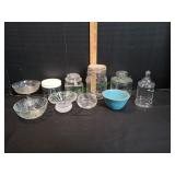 Vtg Glass Bowls, Jars & More