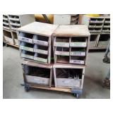 (4) Industrial Metal Hardware Storage Cabinets