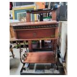 Two-Tier Accent Table w/ Metal Legs