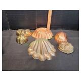 Vtg Copper Jello Molds & More
