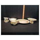 Vtg Daisy Vale Creamer, Sugar & More