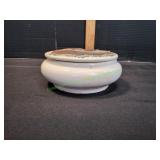 Vtg Foxes Ceramic Trinket Dish w/ Lid