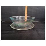 Pyrex Glass Serving Tray & Mixing Bowl