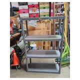 4-Tier Plastic Shelving Unit