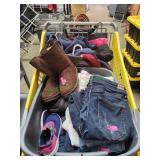Basket of Jeans, Shoes, Jackets & More