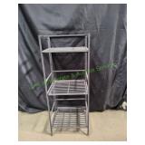 3-Tier Collapsible Metal Shelfing Unit
