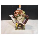 Vtg Decorative Collectible Teapot Cuckoo Clock