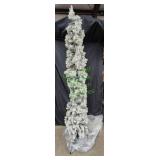 6ft White Flocked Pre-Lit Pencil Christmas Tree