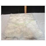 16x17 White Faux Fur Piece