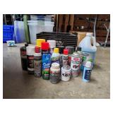 Crate of Butane Fuel, Cutters Spray, Fluids &