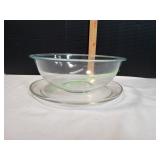 Pyrex Glass Serving Tray & Mixing Bowl