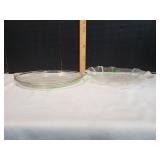(2) Mikasa Glass Serving Platters