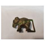 Solid Brass Elephant Belt Buckle
