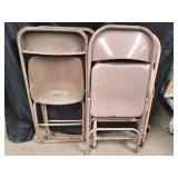 (2) Plastic & (2) Metal Folding Chairs