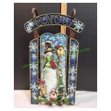 11x22x3 Metal Snow Sleigh Wall Art