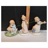 (3) Vtg Young Girl Figurines