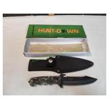 Hunt-Down Fixed Blade Hunting Knife w/ Sheath