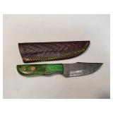 Custom Damascus Knife w/ Sheath