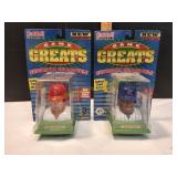 (2) Riddell Sports Game Greats Action Figures