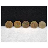 (2) 2000D, (2) 2000P & (1) 2001D Sacagawea $1