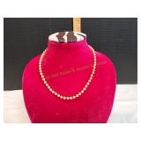 Vtg Napier Faux Pearl Necklace
