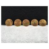 (4) 2009P & (1) 2009D Sacagawea $1 Coin