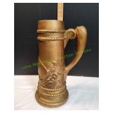 15" Gold Painted Fisherman Stein