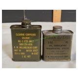 (2) Military Metal Cleaning / Oil Cans