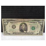 1981A US Federal Reserve $5 Bank Note