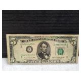1950C US Federal Reserve $5 Bank Note