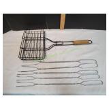 Camp Fire Grilling Basket w/ Skewers