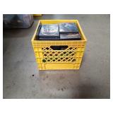Milk Crate W/ DVD Movies