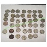 (40) Buffalo Nickels