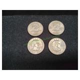 (2) 1999 & (2) 1979 Susan B Anthony Dollars