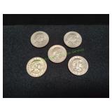 (5) 1979 Susan B Anthony Dollars