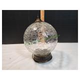 Vtg Crackled Glass Light Fixture