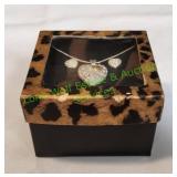 Heart Necklace w/ Matching Earrings