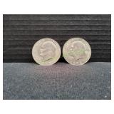 (2) 1972 Eisenhower Half Dollars