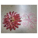 (2) Metal Art Wall Flowers