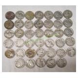 (40) Buffalo Nickels