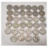 (34) Buffalo Nickels