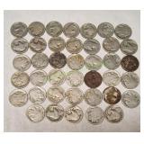 (40) Buffalo Nickels