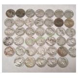 (40) Buffalo Nickels