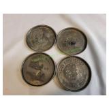 Vtg Pewter Procter & Gamble 150 Anniv. Coasters