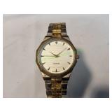 Vtg Two-Tone Diamond Quartz Watch