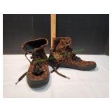 Airwalk Mid-Top Brown Leopard Print Sneaker, Sz