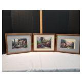 (3) Framed Cottage Wall Art
