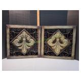 (2) 21x21 Metal Wall Art