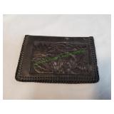 Black Hand Tooled Leather Wallet