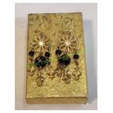 Vtg Danling Chandelier Gold-Tone Earrings